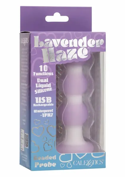 Lavender Haze Beaded Probe intimni masažer sa kuglicama, 10 funkcija, ljubičasti