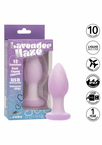 Lavender Haze Ridge Probe vibrirajući intimni stimulator, 10 modova, tanak dizajn