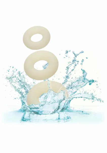 Alpha Silicone 3 Ring Set Glow-In-The-Dark Liquid Silicone, 3 Sizes