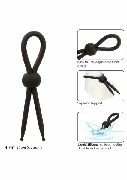 Alpha Liquid Silicone Lasso Adjustable Enhancer Black 716770108982
