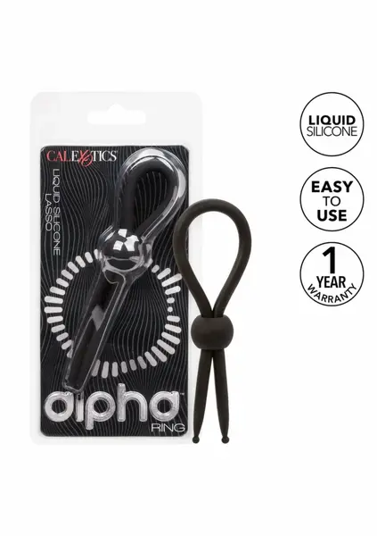 Alpha Liquid Silicone Lasso Adjustable Enhancer Black 716770108982
