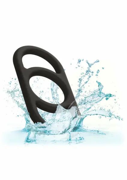 Alpha Silicone Commander Ring Liquid Silicone Flexible Black