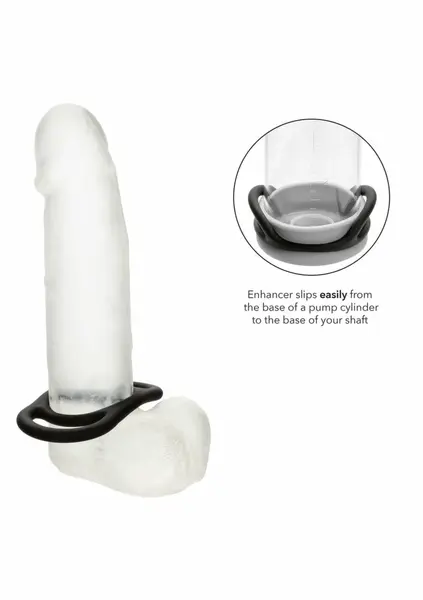 Alpha Silicone Commander Ring Liquid Silicone Flexible Black