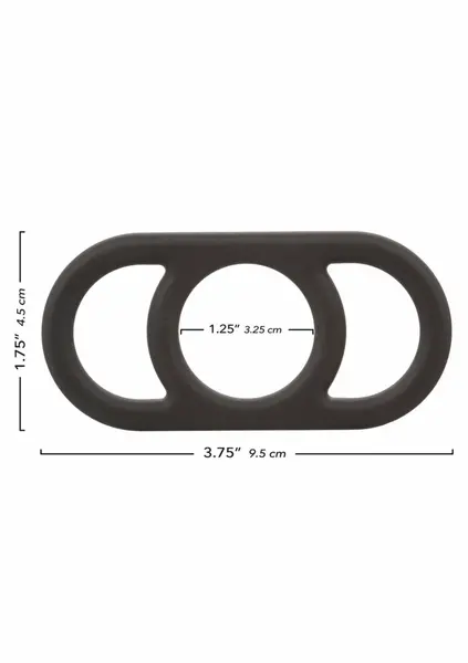 Alpha Silicone Commander Ring Liquid Silicone Flexible Black