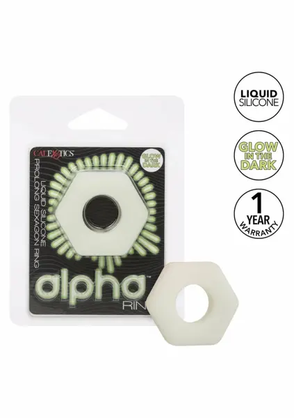 Alpha Glow-In-The-Dark Liquid Silicone Hexagonal Support Ring