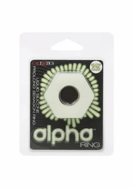 Alpha Glow-In-The-Dark Liquid Silicone Hexagonal Support Ring