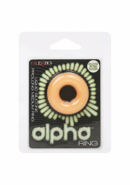 Alpha Silicone Prolong Medium Ring Glow-In-The-Dark Flexible Design