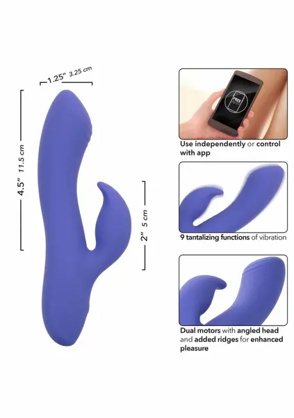 CalExotics Connect Dual Stimulator roze silikonski stimulator sa aplikacijom