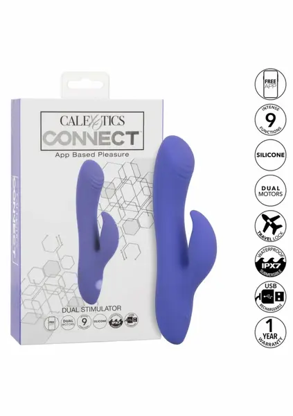 CalExotics Connect Dual Stimulator roze silikonski stimulator sa aplikacijom