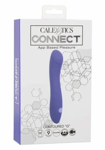 CalExotics Connect Contour G, ljubičasti silikonski vibrator sa aplikacijom