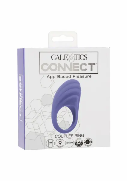 CalExotics Connect Couples Ring App-Controlled Silicone Blue