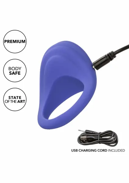 CalExotics Connect Couples Ring App-Controlled Silicone Blue