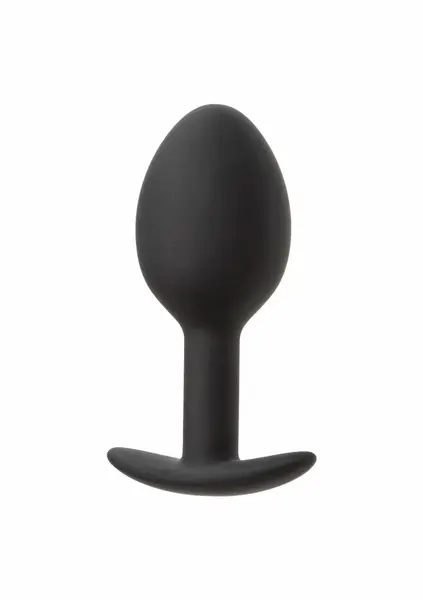 CalExotics otežani silikonski čep 16.3g ergonomski intimni trenažer crni