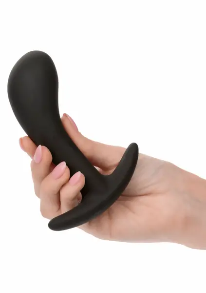 CalExotics silikonski set za prostatu od 3 dela sa praktičnim ručkama crni