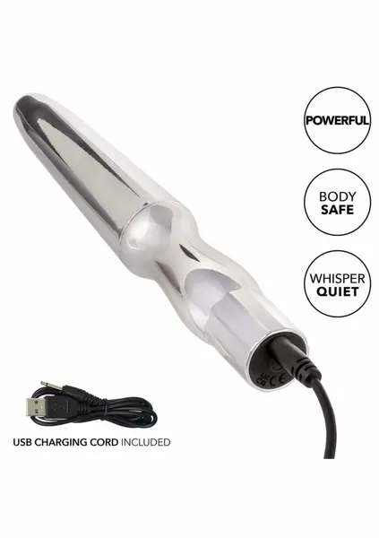 CalExotics punjiva analna sonda crna sa 10 funkcija vodootporna USB