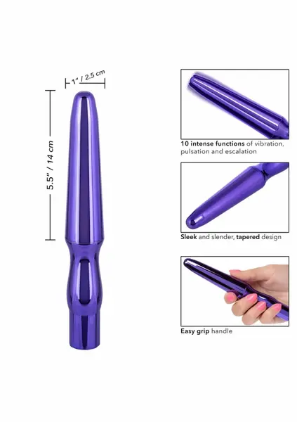 CalExotics punjivi analni stimulator sa 10 funkcija vodootporan u crnoj boji