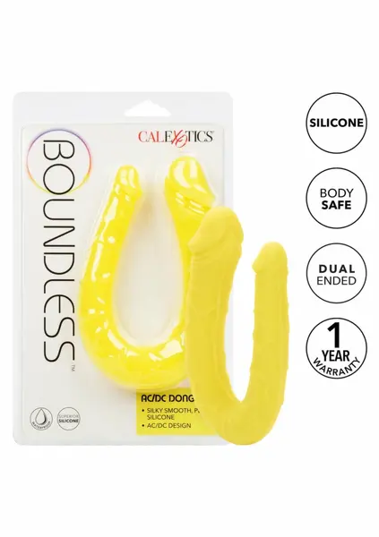Boundless AC/DC dvostrana silikonska intimna igračka, U-oblik, crna