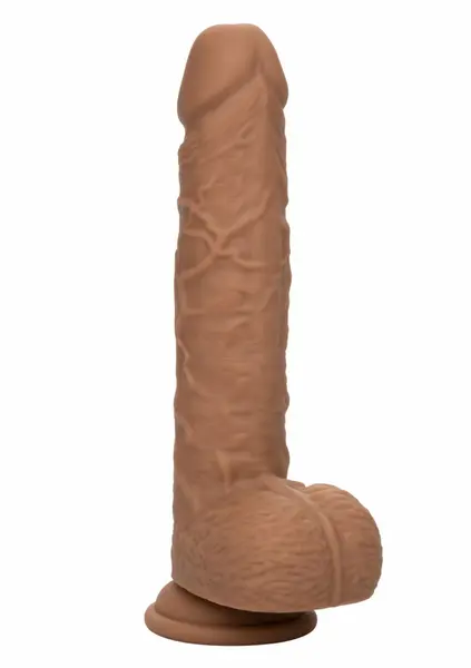 CalExotics Squirting Vibrating Stick vibrator od tečnog silikona sa 10 brzina, 22 cm, bež