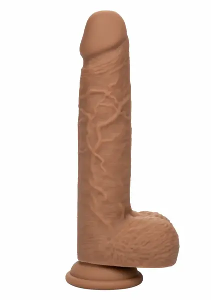 CalExotics Squirting Vibrating Stick vibrator od tečnog silikona sa 10 brzina, 22 cm, bež