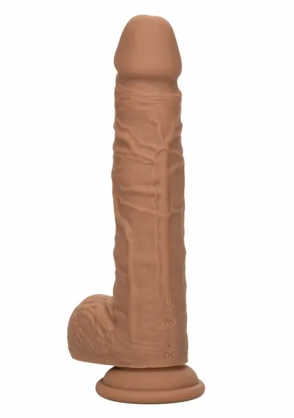 CalExotics Squirting Vibrating Stick vibrator od tečnog silikona sa 10 brzina, 22 cm, bež