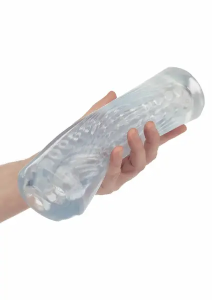 Cyclone Dual Ribbed Stroker XL Transparent Intimate Device 1.75 lbs