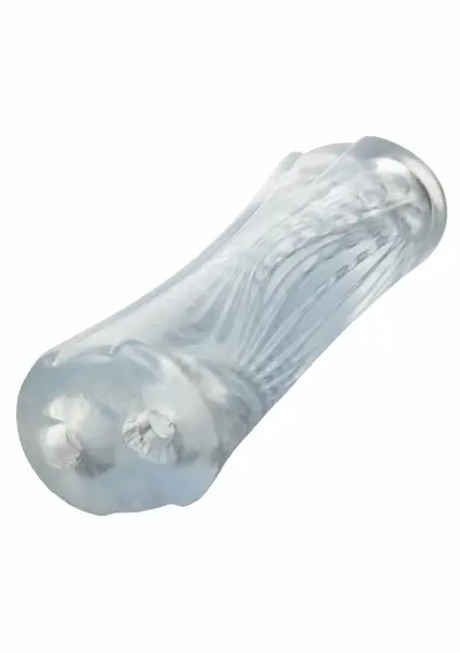 Cyclone Dual Ribbed Stroker XL Transparent Intimate Device 1.75 lbs