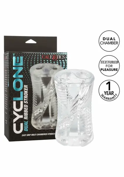 Cyclone Dual Ribbed Stroker Transparent Multi-Chamber System 716770106643