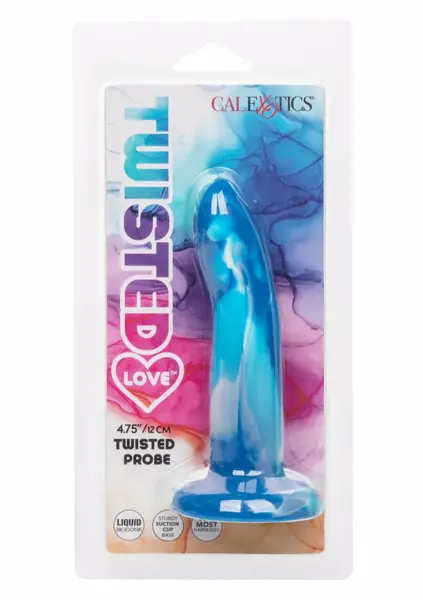 Twisted Love Twisted Probe fleksibilni dildo od tečnog silikona crni 20 cm