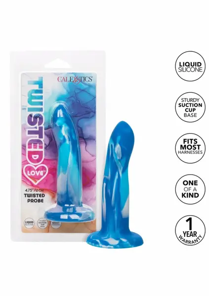 Twisted Love Twisted Probe fleksibilni dildo od tečnog silikona crni 20 cm