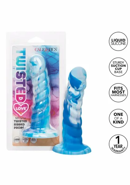 Twisted Love Twisted Ribbed Probe silikonska zakrivljena intimna igračka 18 cm
