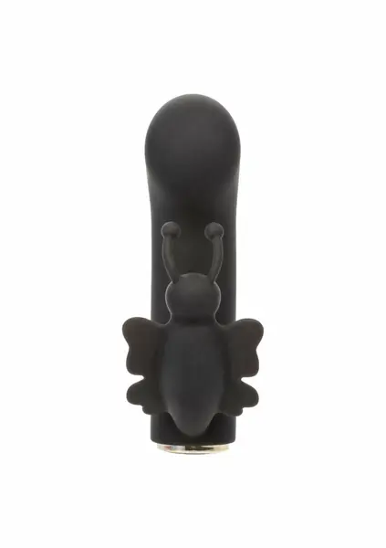Raven Butterfly Mini dvostruki masažer - kompaktni zakrivljeni dizajn, crni