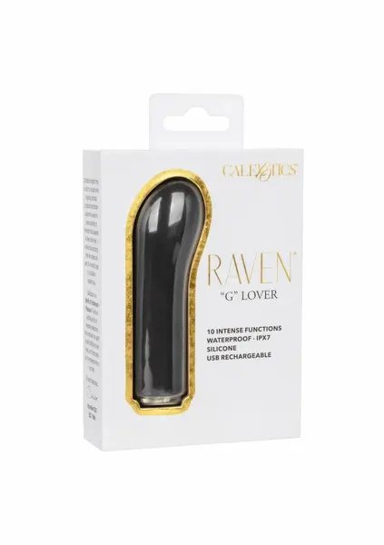 Raven G Lover mini masažer sa 10 funkcija i zakrivljenim vrhom crni 716770109880