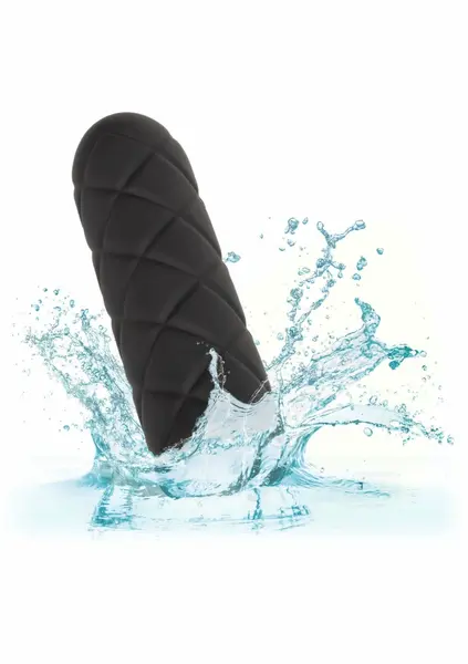 Raven Quilted Seducer mini masažer, 10 modova, vodootporan, USB, crni
