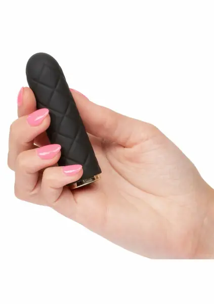 Raven Quilted Seducer mini masažer, 10 modova, vodootporan, USB, crni