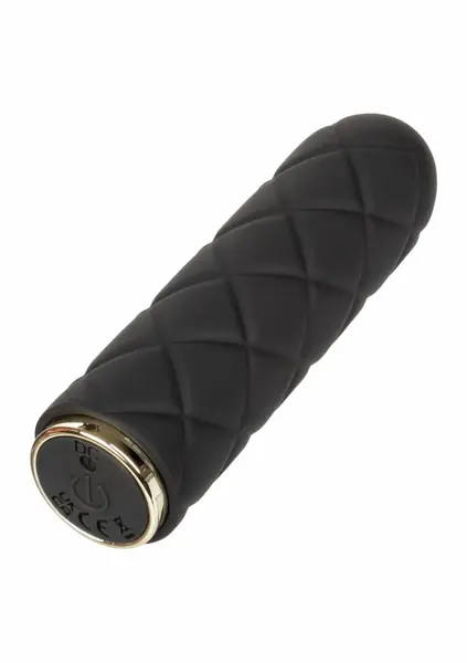Raven Quilted Seducer mini masažer, 10 modova, vodootporan, USB, crni