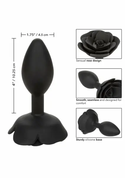 Forbidden Rose veliki silikonski analni čep sa dekorativnom bazom 716770105370