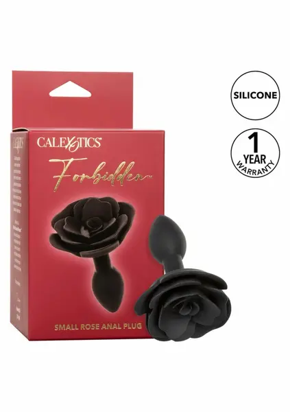 Forbidden Rose Anal Plug Small Silicone Ergonomic Pink 7.5 cm