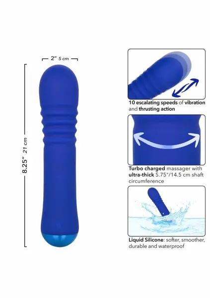 Thicc Chubby Thrusting Wand intimni masažer sa potiskom 10 brzina obim 14.5 cm