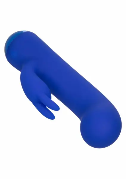 Thicc Chubby Bunny roze masažer sa dva motora od tečnog silikona, 13.3 cm