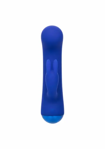 Thicc Chubby Bunny roze masažer sa dva motora od tečnog silikona, 13.3 cm