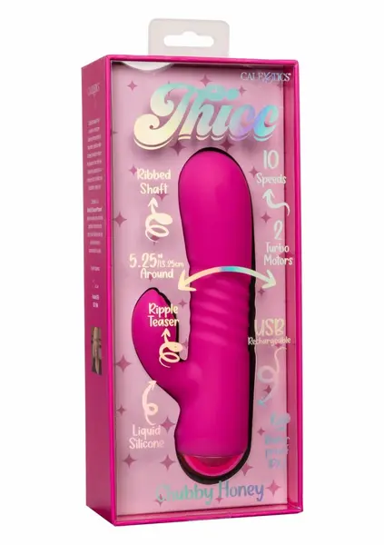 Thicc Chubby Honey Dual Motor Liquid Silicone Massager 5.25'' Waterproof