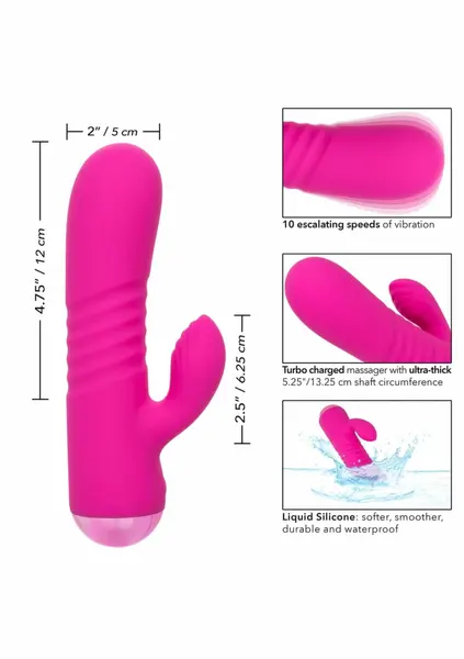 Thicc Chubby Honey Dual Motor Liquid Silicone Massager 5.25'' Waterproof