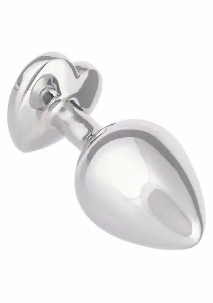 Jewel Large Ruby Heart Plug, luksuzni metalni analni čep sa crvenim draguljem, veličina L