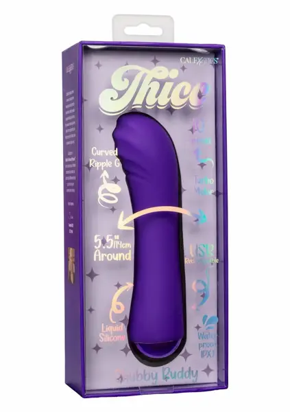 Thicc Chubby Buddy tečni silikonski masažer 14 cm USB vodootporni roze
