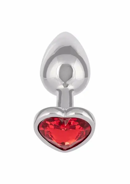 Jewel Small Ruby Heart Plug metalni intimni dodatak bez nikla