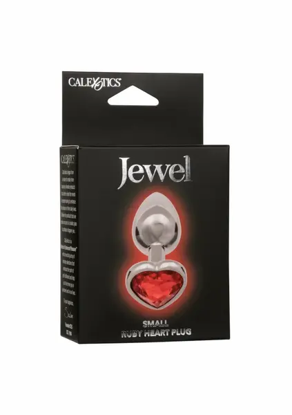 Jewel Small Ruby Heart Plug metalni intimni dodatak bez nikla