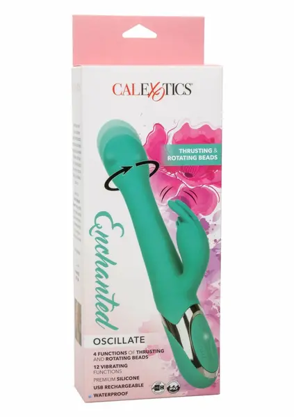 CalExotics Enchanted Oscillate ljubičasti silikonski stimulator sa dvostrukim delovanjem