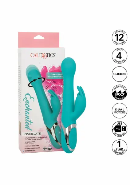 CalExotics Enchanted Oscillate ljubičasti silikonski stimulator sa dvostrukim delovanjem