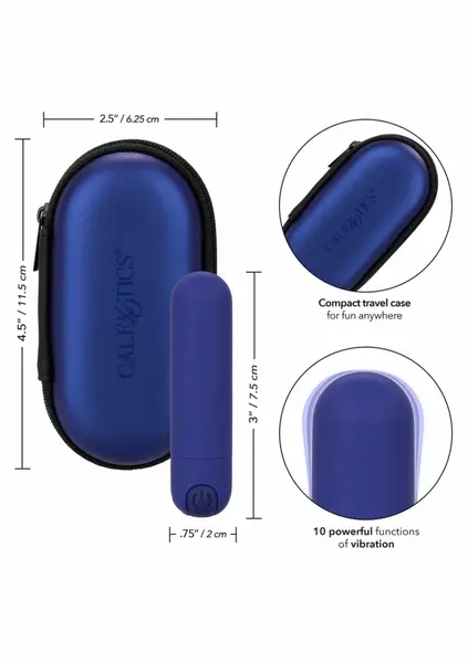 CalExotics punjivi kompaktni bullet vibrator sa kutijicom