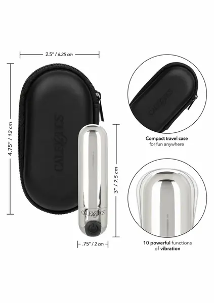 CalExotics punjivi Hideaway Bullet kompaktni intimni masažer sa USB punjenjem